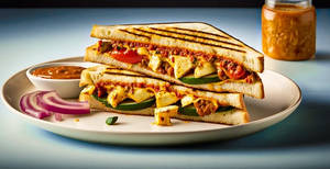 Paneer Tikka Grilled Sandwich