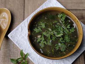 Minced Chicken Coriander Soup