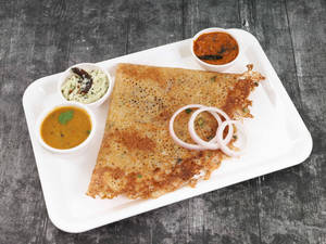 Onion Butter Rava Masala Dosa
