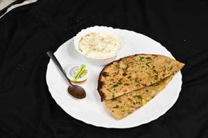 Mixed Paratha With Curd