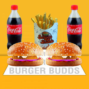 2 Aloo Tikki Burger + 1 Small Fries + 2 Cold Drink