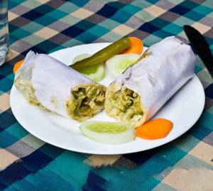 Fried chicken shawarma