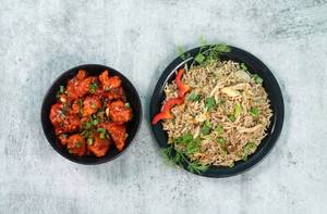 Chicken Manchurian Dry with Chicken Fried Rice