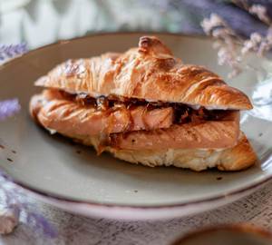 Sausage Roll Croissant With Brown Butter Onions