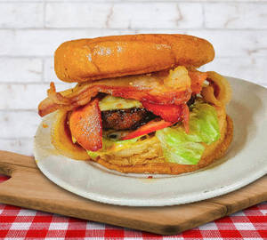 Smoked Chicken Bacon Cheeseburger