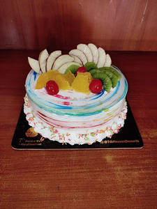 Fresh Fruit Exotic Cake
