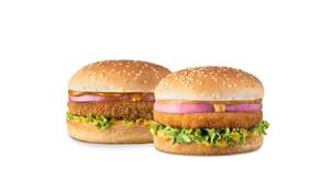 Veg Snacker Burger + Chotu Singh Burger