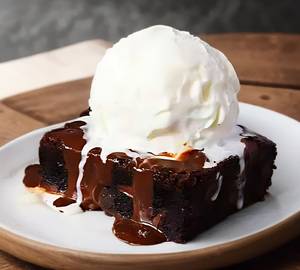 Brownie Vanilla  Ice Cream Cake