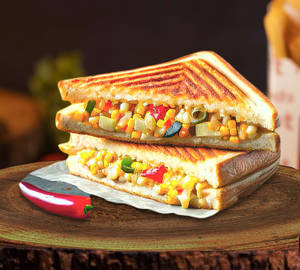 Chessy corn paneer grilled sandwich
