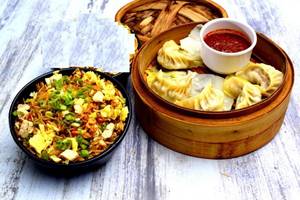 Nonveg Momo + Chicken Rice