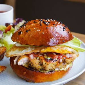 Honey Mustard Chicken Steak in a Bun