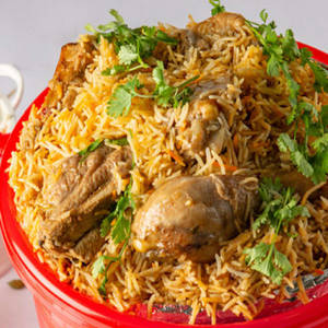 Chicken  Dum Biryani Bucket [serves 5} Free Ckn 65 (7pc)