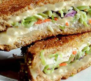 Veg coleslaw sandwich