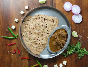 Chicken Curry & Plain Parathas