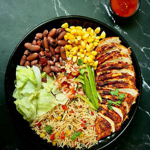 Mexican Burrito Bowl With Chipotle Sauce