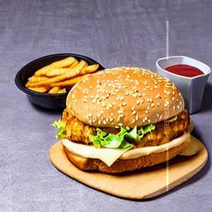 Schezwan Paneer Cheese Burger