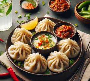 Veg Steam Momos (5 Pieces)