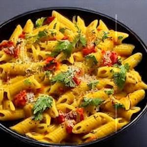 Sweet Corn Pasta in Tandoori Sauce