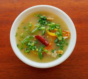 Shredded Chicken In Green Red Red Pepper