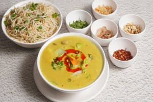 Chicken Burmese Khow Suey With Burnt Garlic Noodles