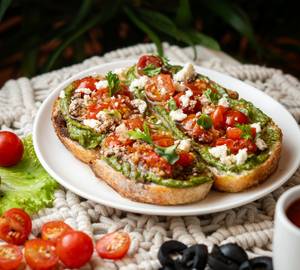 Tomato Basil Sourdough Toast