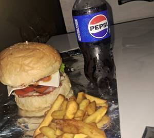 Veg Burger+French Fries+Pepsi