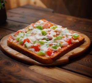 Paneer bread pizza