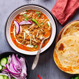 Mutton Keema Kaleji + 2 Paratha