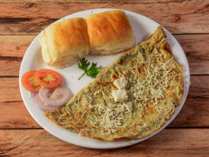 Omelette with pav