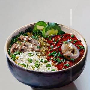 Mediterranean Cottage Cheese Steak Rice Bowl