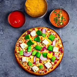 Paneer veg mix pizza