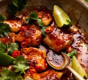 Lemon Cilantro Fish Chilli