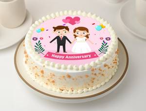 Together Forever Butterscotch Anniversary Cake (500gm)