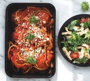 Cluckin' Good Spaghetti + Herculean Chicken