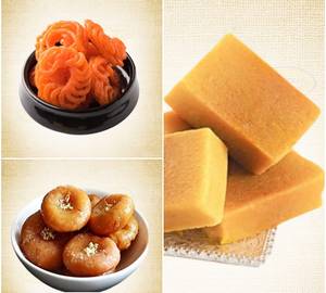 Sweets(Laddu,Badhusa,Jagery,Mysorepak)