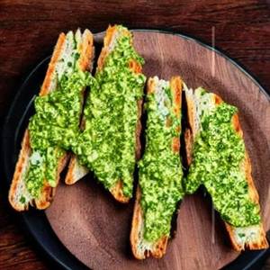 Basil Pesto Sauce Sandwich