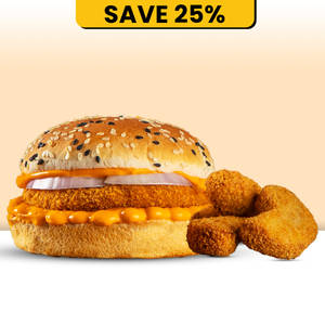 Krispy Chicken Burger + 3 Pcs Nuggets
