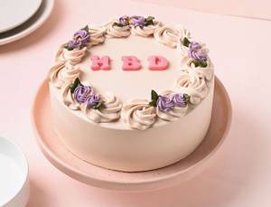 Floral Vanilla Birthday Cake (500gm)
