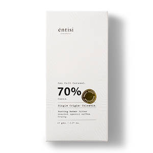 Sea Salt Caramel Dark Chocolate Bar 70% (65gms)