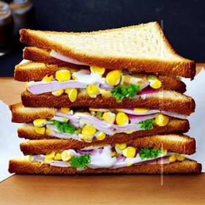 Mayo corn sandwich