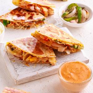 The bhoot paneer & cheese quesadillas
