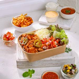 The Hot bhoot chicken burrito bowl