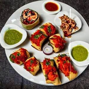 Chilli Mushroom Lachha Roll