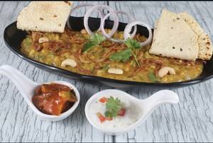 Dal Khichdi With Vegetables And Papad