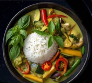 Thai Curry + Rice Bowl [Premixed Veg Or Chicken]