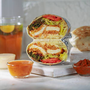 Hot & spicy paneer ranch wrap
