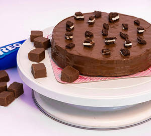 Milk Oreo Waffle Cake Double Layer