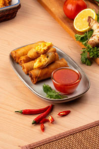 Crunchy Corn Cheese Spring Roll