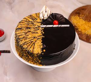 Eggless Choco  Butterscotch Cake