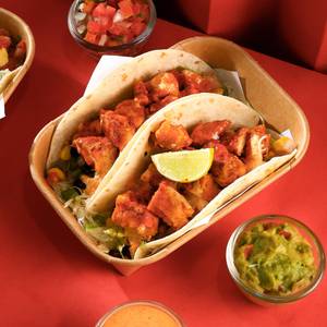 Cajun chicken tacos (soft tortillas)